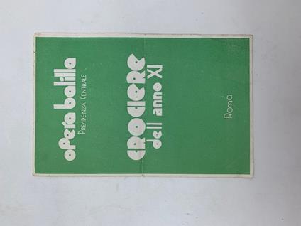 Opera Balilla. Crociere dell'anno XI (Pieghevole pubblicitario) - copertina