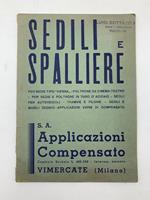 Soc. Anonima applicazioni compensato Vimercate. Catalogo sedili e spalliere per sedie tipo Vienna, poltrone da cinema, teatro