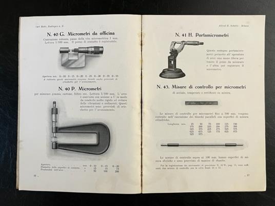 Utensili e strumenti di misura e controllo Carl Mahr di Esslingen, Germania (Catalogo) - copertina