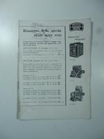 Riassunto delle novita' Zeiss Ikon 1938. (Catalogo macchine fotografiche)