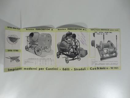 Cimar. Impianti moderni per cantieri edili, stradali, cave, industriali. Pieghevole pubblicitario - copertina