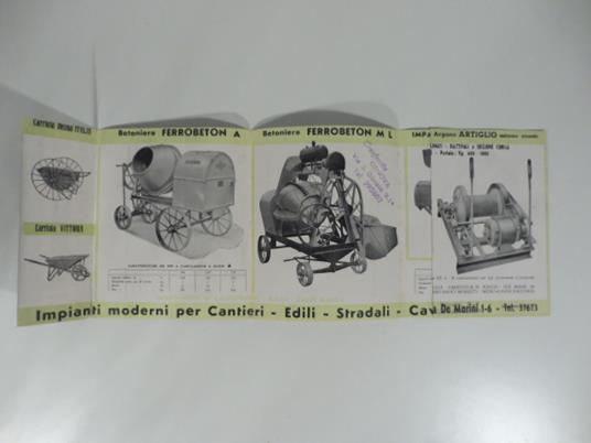 Cimar. Impianti moderni per cantieri edili, stradali, cave, industriali. Pieghevole pubblicitario - copertina