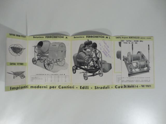 Cimar. Impianti moderni per cantieri edili, stradali, cave, industriali. Pieghevole pubblicitario
