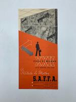 XXII Fiera di Milano, 12-27 aprile 1941. Visitate la mostra S.A.F.F.A., Padiglione dell'Edilizia (Pieghevole pubblicitario)