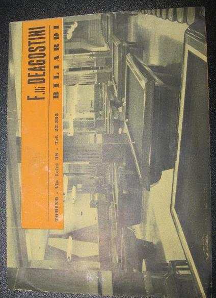 F.lli Deagostini, Torino. Biliardi - copertina