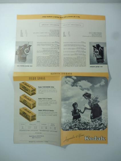 Appareils et films Kodak. Pieghevole pubblicitario - copertina