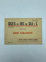 Societa' del gres Ing. Sala e C. Gres ceramico. Listino prezzi per tuberia ed affini
