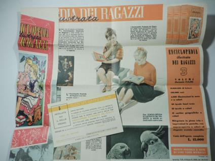 Enciclopedia dei ragazzi illustrata. Pieghevole pubblicitario - copertina