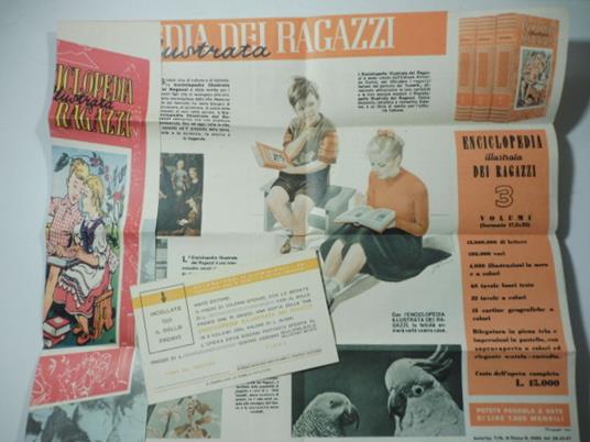 Enciclopedia dei ragazzi illustrata. Pieghevole pubblicitario - copertina