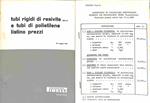 Tubi rigidi di resivite e tubi di polietilene. Listino prezzi 22 maggio 1961