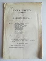 Sagra Consulta... Sentenza nella causa intitolata Frascati ossia Rocca di Papa di omicidio con animo deliberato e spirito di parte..