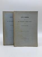 Atti e memorie delle RR. Deputazioni di storia patria per le provincie dell'Emilia, nuova serie, vol. VI, parte I e II