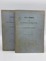 Atti e memorie delle RR. Deputazioni di storia patria per le provincie Modenesi e Parmensi, serie III, vol. I, parte I e II