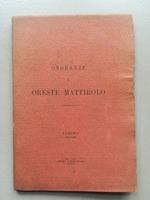 Onoranze a Oreste Mattirolo, Torino 1929