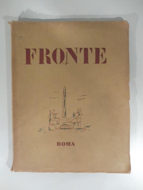 Fronte. Rivista bimestrale d'arte e letteratura, anno I, numero 1 - copertina