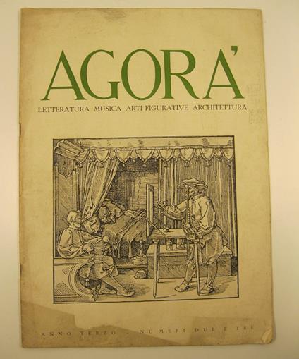 Agora', anno III, numeri 2 e 3 - copertina