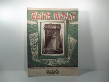 Pagine istriane, anno I, numero 4, 1 novembre 1950 - copertina