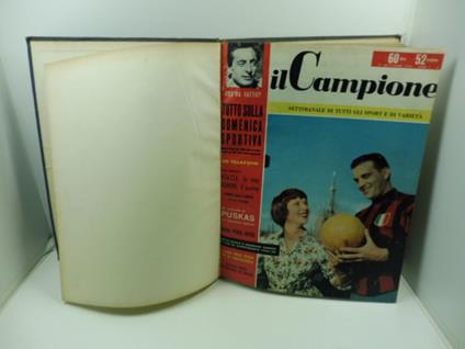 Il campione. Settimanale di tutti gli sport e di varieta'. Anno I, n. 1. 19 settembre 1955 ( - Anno I, n. 15. 26 dicembre 1955) - copertina