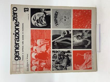 Generazione zero. Istanze e verifiche nella societa' in movimento, 13, 1 novembre 1971 - copertina