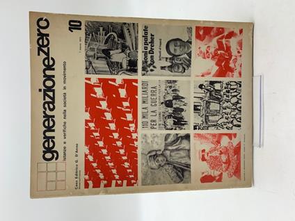 Generazione zero. Istanze e verifiche nella societa' in movimento, 10, 1 marzo 1971 - copertina