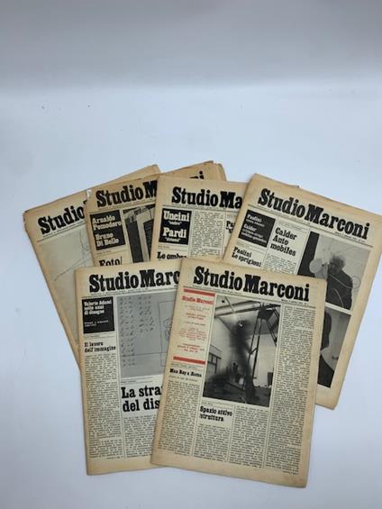 Studio Marconi. Bollettino, notiziario... Nn. 1, 2, 3/4, 5, 6/7, 9 - copertina