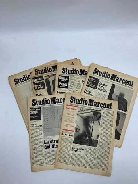 Studio Marconi. Bollettino, notiziario... Nn. 1, 2, 3/4, 5, 6/7, 9 - copertina