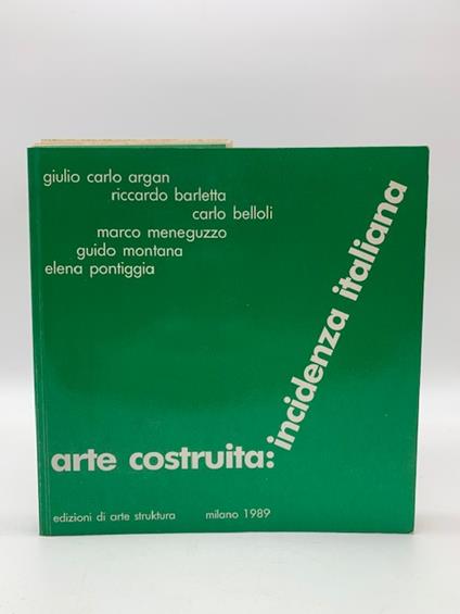 Arte costruita: incidenza italiana - copertina