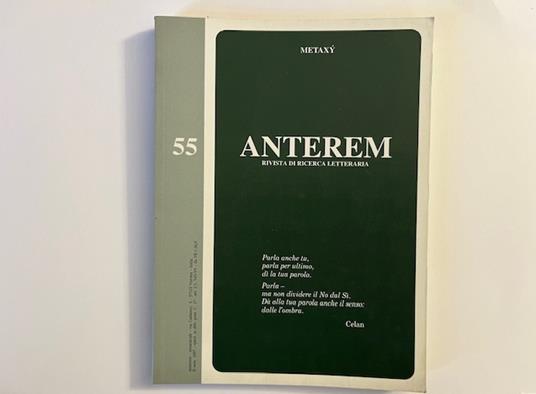 Anterem. Rivista di ricerca letteraria, 55, 1997 - copertina