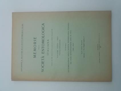 Le pubblicazioni della societa' entomologica italiana mei primi settantacinque anni di vita (1869 - 1943) - Delfa Guiglia - copertina