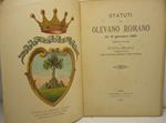 Statuti di Olevano Romano del 15 gennaio 1364. Pubblicati per cura di Vito La Mantia. Frande ufficiale primo presidente onorario di corte d'appello
