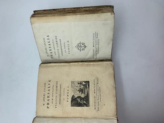 M. Annaei Lucani Pharsalia cum appositis Italico carmine interpretationibus ac notis. Tomus I (-II) - L. Anneo Lucano - copertina