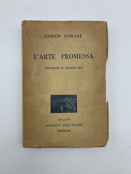 L' arte promessa - Enrico Somaré - copertina