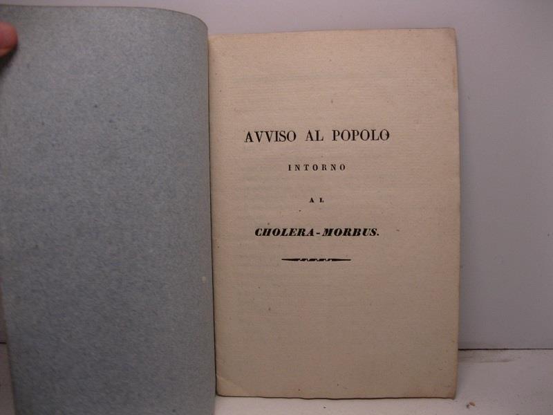 Avviso al popolo intorno al cholera-morbus