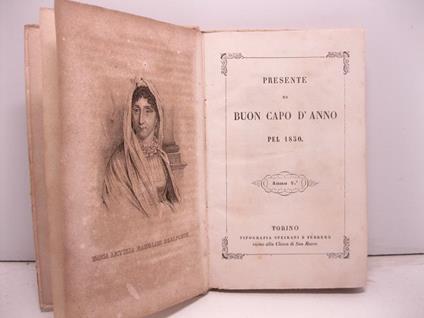 Presente di buon capo d'anno pel 1850. Donne celebri. Maria Letizia Bonaparte, Suor Marta, Maria Antonietta, Caterina Alexiewna - copertina