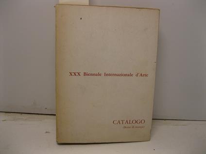 XXX Biennale Internazionale d'arte (bozza di stampa) - copertina