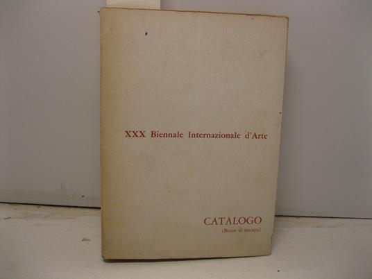 XXX Biennale Internazionale d'arte (bozza di stampa) - copertina