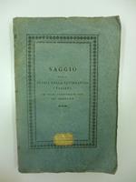Saggio sulla storia della letteratura italiana nei primi venticinque anni del secolo XIX. Opera di A. L