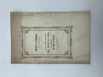 Solfo e carbone quali disinfettanti diretti e regolati per l'allevamento migliore dei bachi da seta - copertina