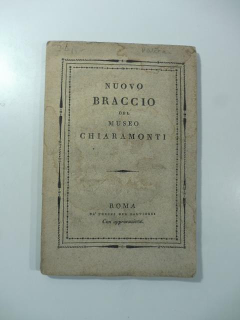 Elenco degli oggetti esistenti nel nuovo braccio del Museo Chiaramonti - copertina