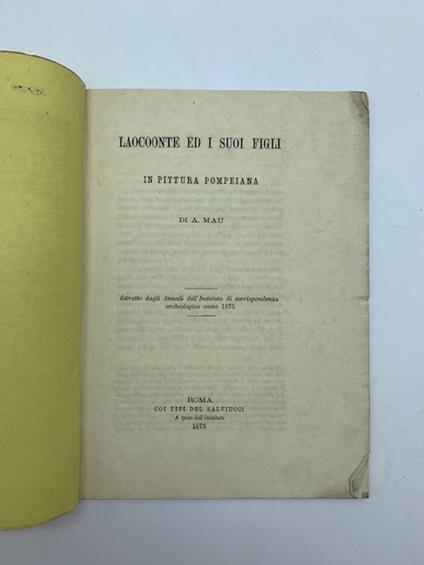 Laocoonte ed i suoi figli in pittura pompeiana - copertina