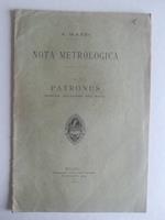 Nota metrologica. Il patronus misura milanese del sale
