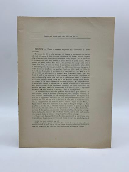 Perugia. Tomba a camera scoperta nelle vicinanze di Santa Giuliana - copertina