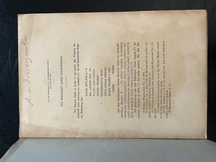 Die Inschrift eines Stationarius - copertina