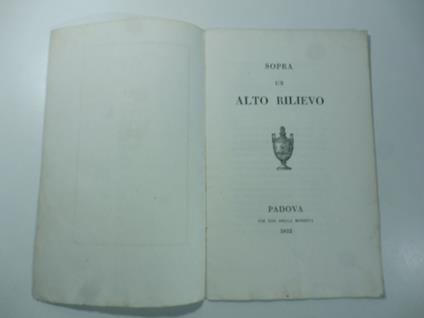 Sopra un alto rilievo [casa Pettenello Padova] - copertina