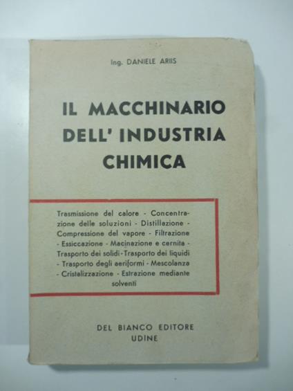 Il macchinario dell'industria chimica - copertina
