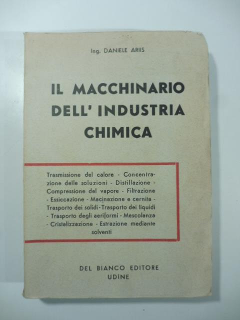 Il macchinario dell'industria chimica - copertina