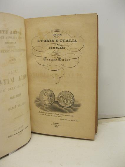 Della storia d'Italia fino all'anno 1814. Sommario - copertina