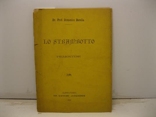Lo strambotto piemontese - copertina