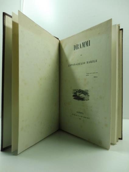 Drammi di Anton Giulio Barile - copertina