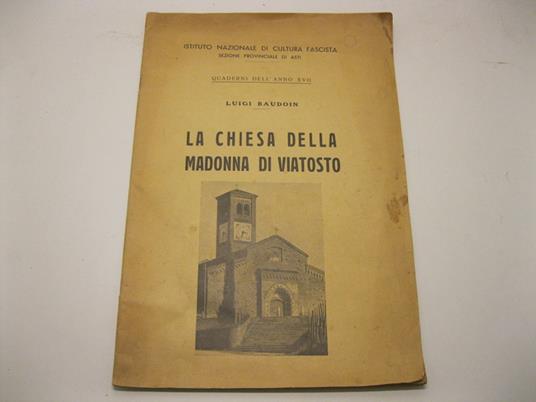 La Chiesa della Madonna di Viatosto - copertina